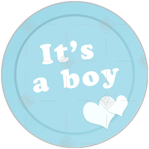 It's a boy topper - round