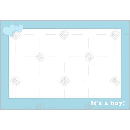 It's a boy blue frame - landscape