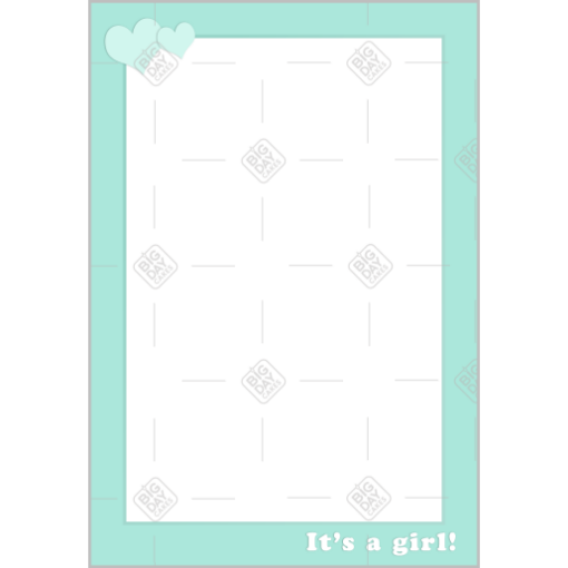 It's a girl green frame - portrait