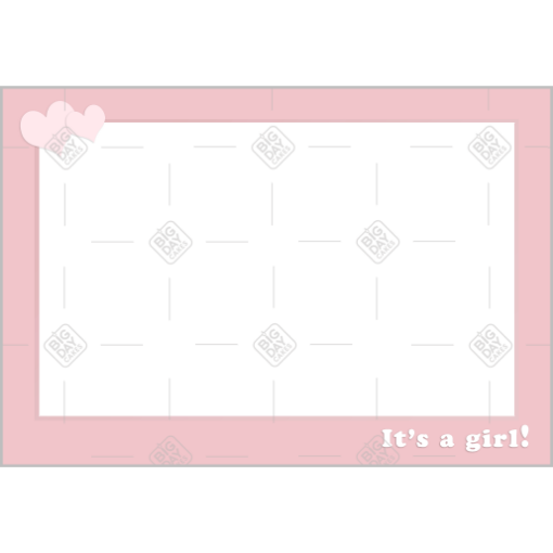 It's a girl pink frame - landscape