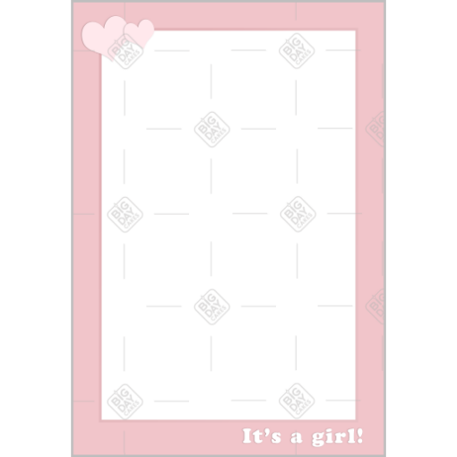 It's a girl pink frame - portrait