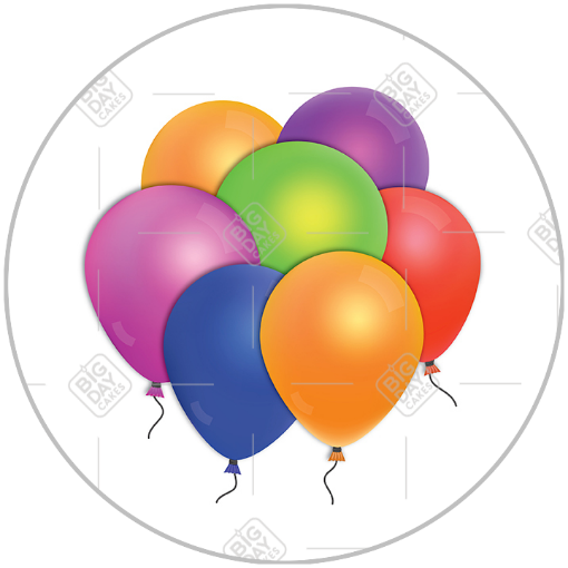 Balloons topper - round