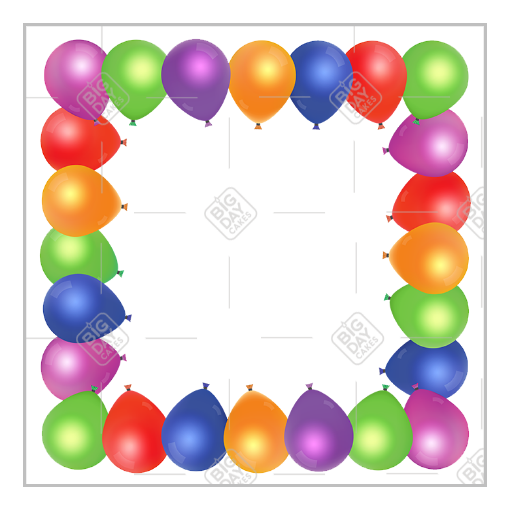 Balloons frame - square
