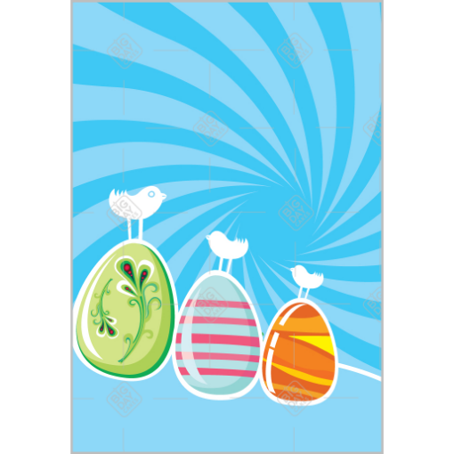 Easter eggs topper - portrait