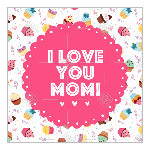 Mothers-day-cupcakes topper - square