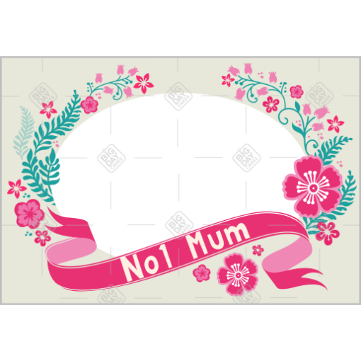 Mother's day flowers frame - landscape