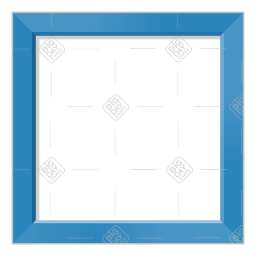 Simple mid blue frame - square