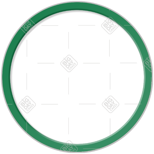 Simple thin green frame - round