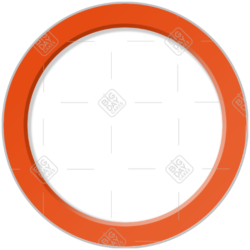 Simple orange frame - round