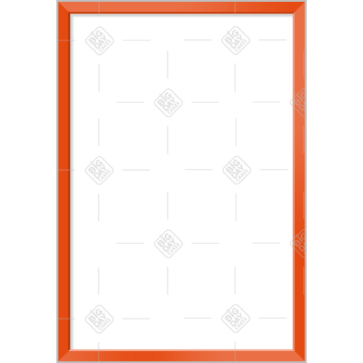 Simple thin orange frame - portrait