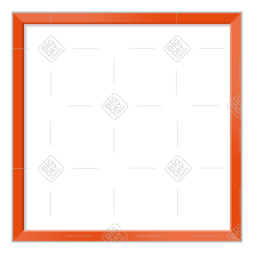 Simple thin orange frame - square