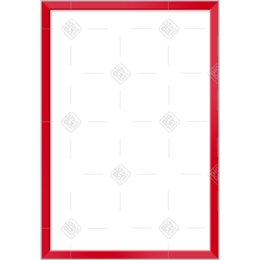 Simple thin red frame - portrait