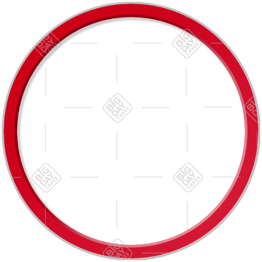 Simple thin red frame - round