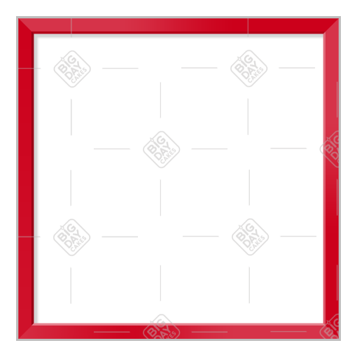 Simple thin red frame - square