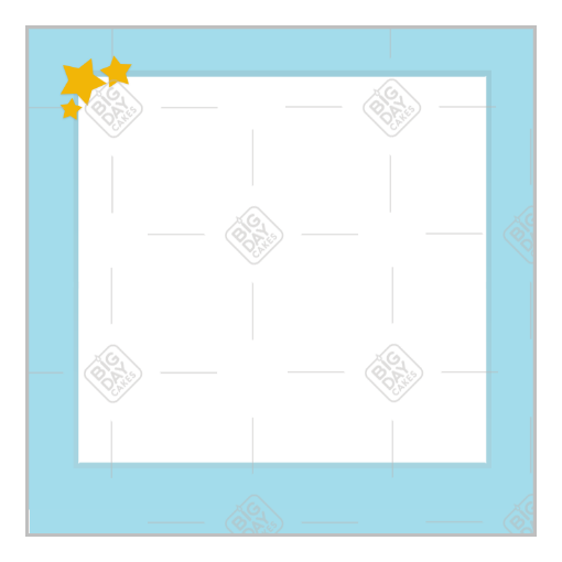 Simple stars frame - square