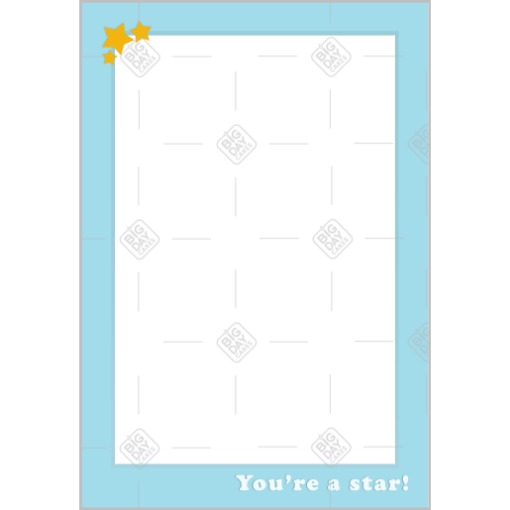 You're a star frame - portrait