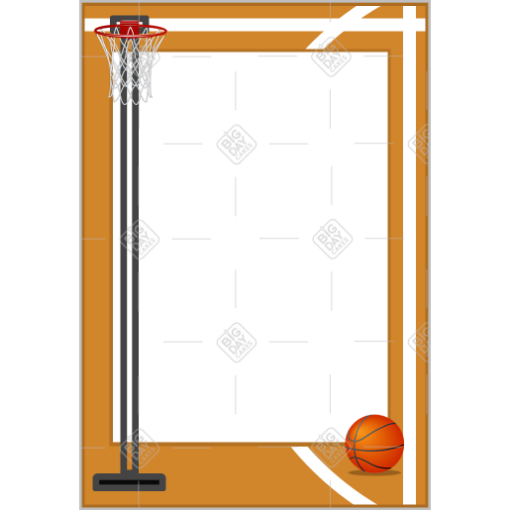 Basketball Hoop frame - portrait
