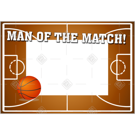 Basketball Man of the Match frame - landscape