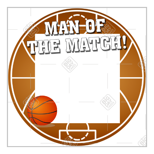 Basketball Man of the Match frame - square