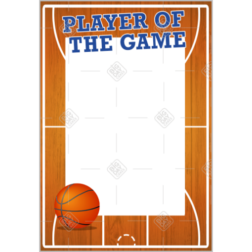 Basketball Player of Game frame portrait
