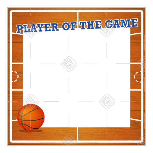 Basketball Player of the Game frame - square