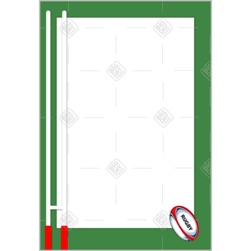 Rugby posts frame - portrait