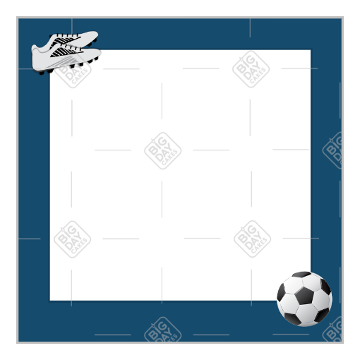 Football blue frame - square