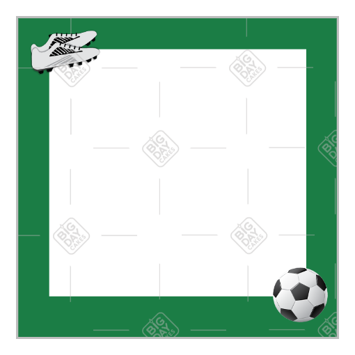 Football green frame - square