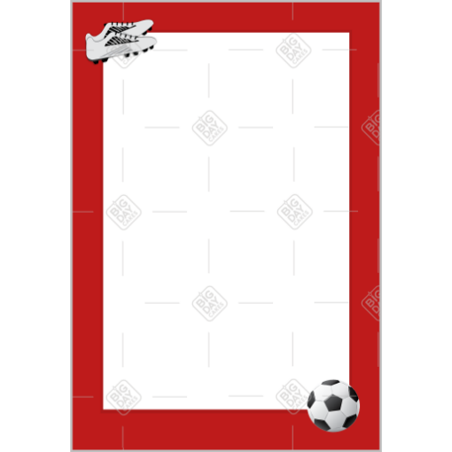 Football red frame - portrait