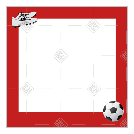 Football red frame - square
