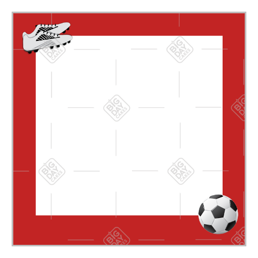 Football red frame - square