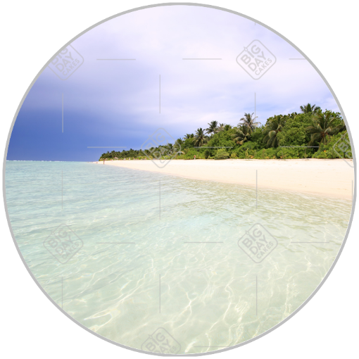 Tropical beach topper - round