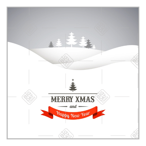 Snowy topper - square