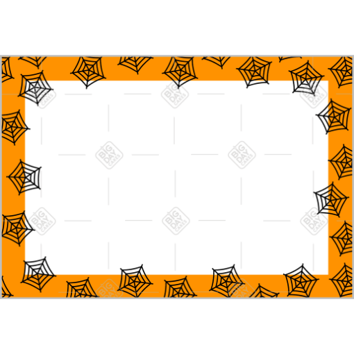 Orange webs frame - landscape