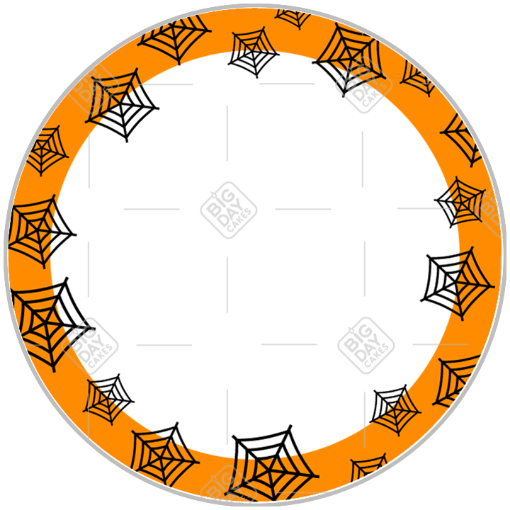 Orange webs frame - round