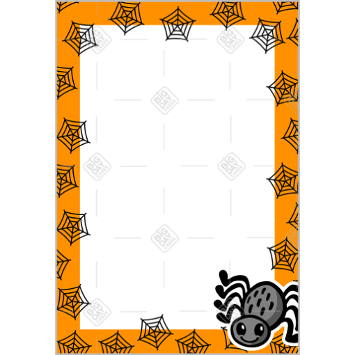 Orange spiderweb frame - portrait