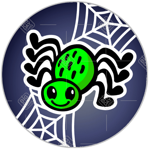 Green spider topper - round