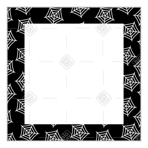 Spiderwebs black frame - square