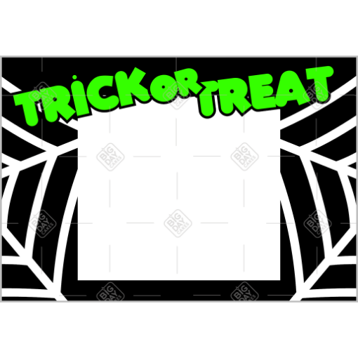 Trick or Treat spiderweb frame - landscape