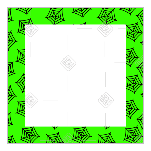 Spiderwebs green frame - square