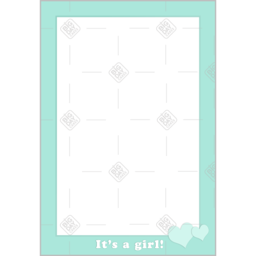 It's a girl frame - portrait