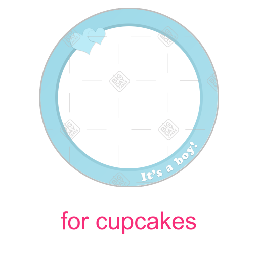 It's a boy blue frame - cupcake