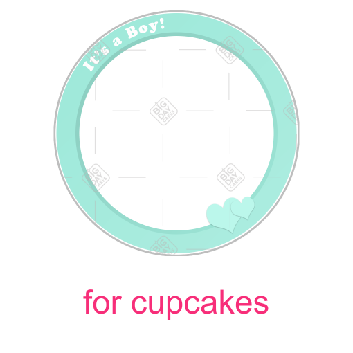 It's a boy green frame - cupcake