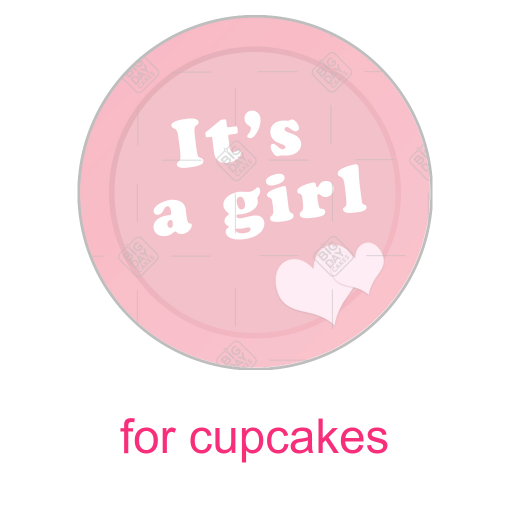 It's a girl topper - cupcake