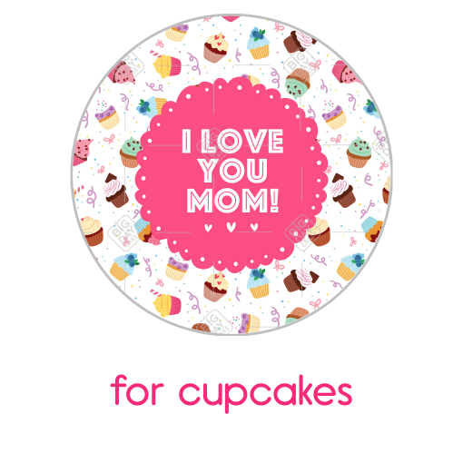Mothers-day-cupcakes topper - cupcakes