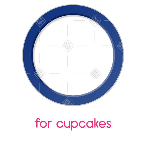 Simple dark blue frame - cupcake