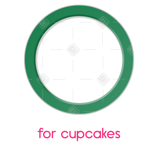 Simple green frame - cupcake