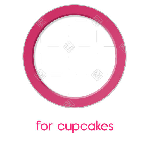 Simple pink frame - cupcake