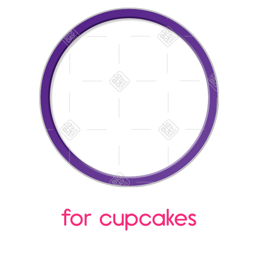 Simple thin purple frame - cupcake