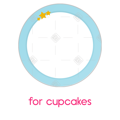 Simple stars frame - cupcake
